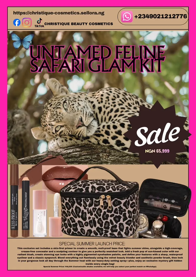 untamed feline safari glam kit